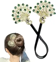 Donut Bun Maker, Chinese Style Peafowl Hair Donuts for Buns, Fashionable Hair Accessories, Donut Hair Maker for Anniversaries, Valentine's Day, Christmas, Thanksgiving