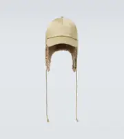 [Burberry] Burberry Faux-shearling trimmed cotton hat XL green
