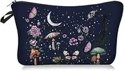 Allover print Makeup Bag Cosmetic Bag Organizer Makeup Pouch Toiletry Pouch Clutch Cosmetic Pouch for Adult Women Travel and Daily Use, Moon Phase 1