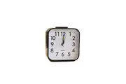 Vibe Geeks Mini Square Silent Alarm Clocks Non-ticking Analog Quartz Clock with Led - Battery Power