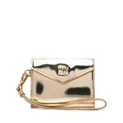 [Miu Miu] Miu Miu Logo-embossed Patent Leather Purse ONE SIZE GOLD