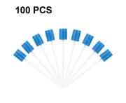 100 pcs Oral Care Swabs - Tooth Cleaning Mouth Toothette Oral Sponge Swabs Unflavored -blue