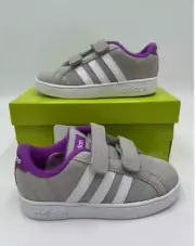 Adidas Baseline Grey Toddler Baby Shoes Sneaker 10K EUR 27 #AW4888