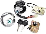 Yurefax Motorcycle Gas Tank Cap Key, for Seat, Ignition Switch Lock Set, for GZ 125 250 GZ250 1999-2011 GZ125 1998-2003 Motorcycle Ignition Switch Key