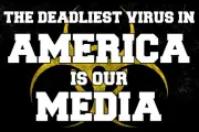 Deadliest Virus in America DBL SIDED 18" X 24" YARD SIGN WITH STEP STAKE #186