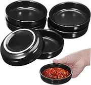 HEALEEP 6-pc Japanese Ceramic Dipping Dishes Set Bread Serving Plates Appetizer Snack Bowls Perfect for Sushi Butter Sauces Dinnerware