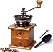Emapoy Coffee Grinder, Manual Coffee Grinder, Mini Vintage Wooden Coffee Bean Grinder, Antique Coffee Grinder for Beans, Nut, Pepper
