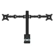 Loctek Eco Mount 10"-30" Dual Monitor Stand - Steel Tube - Black - VESA 75 & 100mm - Max Load 10KG - Height Adjust 200-400mm - 5 Years Warranty [DLB112]