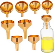 STOBAZA Mini Metal Funnels Set 10 Small Bottles Filling Funnels for Perfume Essential Oil Craft Liquids Precise Transfer