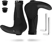 Simpeak Bicycle Grips Handlebar, Gel Rubber Handlebar Grips Premium Bike Grips Ergonomic Bike Handlebars Comfortable Protector for MTB/BMX Bikes (Suitable for 22.2mm), Grey/Blue/Black