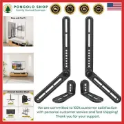 Easy Install Adjustable Soundbar Bracket with 180-Degree Swivel - Fits Most TVs