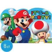 Super Mario Brother Postcard Invitation Birthday Party Supply Favor Nintendo Wii