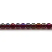 Ruby Red Iris Luster - 100 4mm Round Pressed Czech Glass Druk Beads