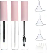 ICEYLI 10ml Empty Mascara Tube, Eyeliner Tube and Lip Gloss Tubes Rubber Inserts and Funnels for Castor Oil, Ideal Kit for DIY Cosmetics