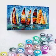 Leonid Afremov a SAIL REGATTA Paint By Numbers Full Kit DIY Painting On Canvas