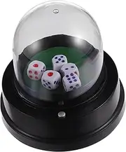 LALADEFIEE 1Set Electric Cup Compact Automatic Shaking Dice Container for Party Games Includes Dice for Bar and Club Entertainment No Battery