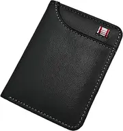 [SPDTECH] Mini Slim Wallet 5 Card Slots ID Window 1 Money Pocket Faux Leather Thin Compacted, Black, Mini, Mini