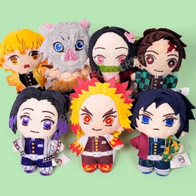 4" Demon Slayer Keychain Licensed Tanjiro Nezuko Zenitsu Inosuke Kyojuro Giyu