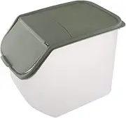P Prettyia Stackable Plastic Cereal Container - Food Storage Box, Flour Rice Cereal Nuts Keeper - 25cm x 18.8cm *22.5cm, Green