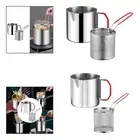 Deep Fry Pot with Strainer Basket Convenient Cleaning Durability Frying Pot