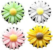 FUNOMOCYA Car Aromatherapy 4pcs Daisy Shape Car Perfume Clip Resin Diffuser Auto Interior Ornament