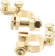 GLEAVI 1 Pair Durable Battery Terminal Connectors Quick Disconnect Clips for Car Auto Battery Heavy Duty Terminal Clamps for Reliable Transmission Automotive Applications