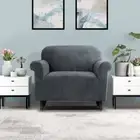 Highly Stretchable Velvet Sofa Cover Elastic Bottom Lounge Couch Covers 1 Seater