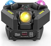 Moving Head DJ Lights with RGBW 9×10W LED – Dual-Axis Rotating Stage Light with DMX, Sound Activation, Strobe, Star Effect & Dimming for Party, Wedding, Club & Live Shows