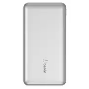 Belkin BoostCharge Power Bank 10K (3 Port) - Silver(BPB011btSL),2xUSB-A (12W),1xUSB-C (15W),USB-C to USB-A Cable,15W Total Power,2 Years Warranty BPB011btSL
