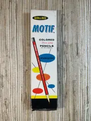 Vintage Wallace Motif 6001 Blue Waterproof Colored Thin Line Pencils - 11