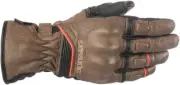 Cafe Divine Leather Street Riding Gloves Brown/Black 3X-Large Alp. 3528318-82-3X