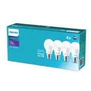 Philips A60 B22 LED 950Lm Cool Daylight 9W Globe - 4 Pack