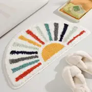 Bohemian Semi-circular Bathroom Mat for Bathroom