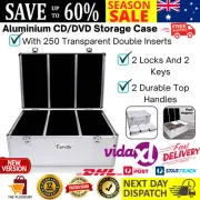 500 Discs CD DVD Storage Case Aluminium Disc Organizer Durable & Lightweight AU