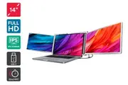 Kogan XPRESSO 14" Full HD Pro Dual Screen Tri-Fold Portable Monitor for 14 - 17 Laptops (1920 x 1080)