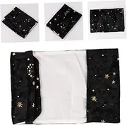 Veemoon Hand Stamping Book Cover Cloth Book Sleeve Protective Cover for Books Stylish Pattern Reusable Book Protector for Students
