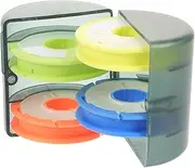 Anneome Silicone Fishing Line Spools Organizer Round Fishing Reel Tackle Storage for Easy Winding and Protection Lightweight Durable Design Random Colors Random Color