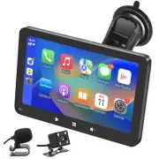 7In Touch Screen Car Stereo Portable Player AUX W/Rear View Camera Microphone