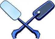 Motorbike Mirrors For Kawasaki Z750 Z800 For Z900 Z1000 For Versys 650 1000 ER6N ER6F For Z900RS Motorcycle Rearview Mirror Motorcycle Bar End Mirrors(Blue)