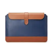 13-14 Inch Microfiber Notebook Liner Bag - Blue & Brown