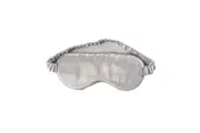 Canningvale Beautysilks Eye Mask Light-Blocking Adjustable Sleep Aid Silver