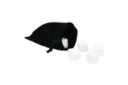 9pc Barcraft Gin Stones Ice Cubes Reusable Cooling Rocks w Pouch Set White