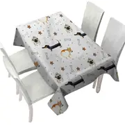 Funny Dogs and Bones Pattern Tablecloth