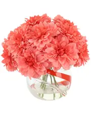 Creative Displays Dahlia Arranged in Glass Vase