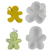 Creative Gingerbreads Chocolate Mold Christmas Silicone Mould for Cake Making