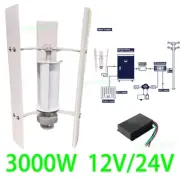 3000W 12V 24V Wind Turbine Generator Wind Power Kit With MPPT Charge Controller