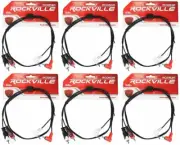 6 Rockville RCDR3R 3' Dual Mono Right Angle RCA to Straight RCA Cable 100%Copper