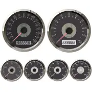 6 Gauge Set 85mm GPS Speedometer 0-160KM/H Tachometer Fuel Water Temp Oil Volt