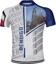[Luisbibe] Bendigo Men's Cycling Jersey Short Sleeve Bike Shirts