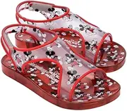 Melissa Mini Acqua + Mickey Mouse Inf Flat Sandal, red, 1 UK, Red, 1 UK